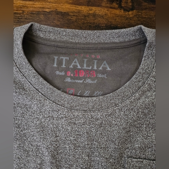NEW Vintage Italia 1958 Grey Long Sleeve Crew Neck Sweater Medium - Picture 10 of 12